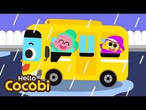 🚌 The Bus Is on the Road | Car Songs | Bus Song | Kids Songs | Dinosaurs | Hello Cocobi