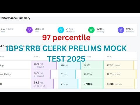Testbook IBPS RRB Clerk Prelims 2025 Mock Test | Quant and Reasoning