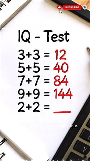 Only Geniuses Can Solve This IQ Test! 2+2=?? 🧠