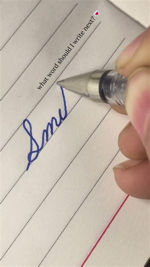 Write “Smile” in Beautiful Cursive ✍️✨ | Cozy Handwriting Vibes 🌸