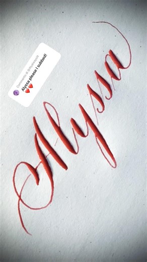 Copperplate calligraphy, tutorial: how I write your name #alyssa