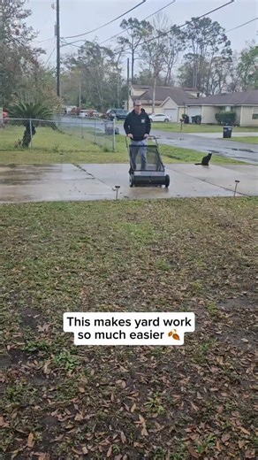 Viral Home Product Finds | Don’t have to break my back anymore raking the leaves 🍂😭 This lawn sweeper picks up everything! 🔗 It’s linked in our bio! 🛒 Push Lawn... | Instagram
