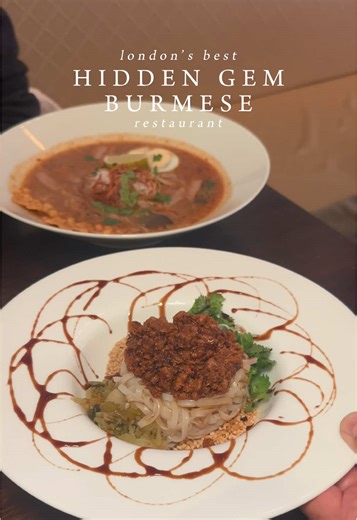 When my Burmese friend introduced me to @Arponnar Restaurant, she told me it reminds her of her grandmother’s cooking, so I knew it would be good! We started with the mixed fritters platter — everything was delicious, especially the onion and chickpea tofu. The mont-hinnn-ngar (rice noodle in fish broth) was interesting and came with unique fish cakes (fishier than the ones I’m used to but in a good way). My favourite had to be the shan-khauk-swel (rice noodles in savoury soybean sauce with saut