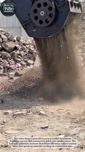Powerful Excavator Concrete Crusher | Satisfying Demolition Machine at Work#shorts #usa