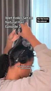 Wet Roller Set on Natural Hair 🎬Episode 3 #tresstoimpress #hairtrends #tutorial #howtogrowhair
