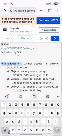 JavaScript Hoisting sample code
