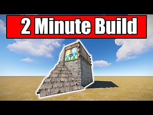[2 Minute Builds] RUST Easy Starter Base with Shooting Floor Design! Rust Base Building