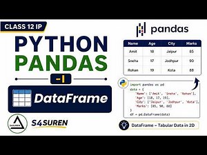 Creating DataFrame in Python Pandas | All Methods + DataFrame Attributes & Methods | Class 12 IP