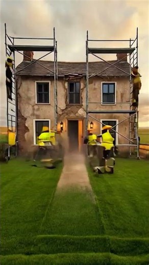 Abandoned Countryside Farm Ruin to Modern White Luxury Farmhouse🤯 #shorts