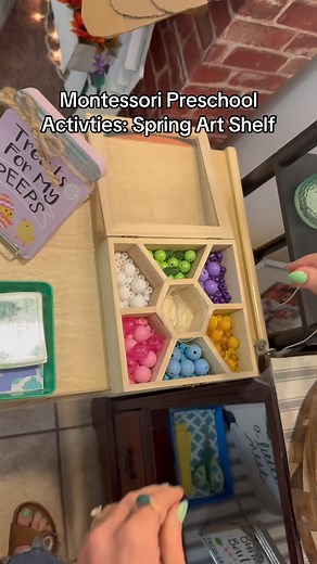 2.5K views · 50 reactions | This spring art shelf is bursting with...
