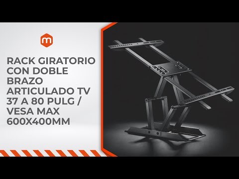 Instalación de Rack Giratorio con Doble Brazo Articulado TV 37 a 80 Pulg - ECO650