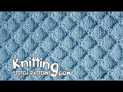 [Knitting Stitch Patterns · Aug 20, 2015] Diamond Honeycomb stitch