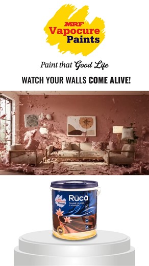 Ready for a makeover that your home always deserved?? A fresh coat of paint is the easiest way to completely transform a space. With MRF Vapocure Paints, you're not just changing a colour, you're changing the entire feel of your room. Our superior formulas ensure a smooth application and a stunning finish that will have your guests asking, "How is your home so beautiful?" The Ruca Luxury Emulsion from MRF offers a premium, long-lasting finish that resists stains and provides a smooth texture for