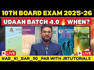 LIVE🔴 | UDAAN BATCH WHEN? | 10TH BOARD EXAM 2026 | JR TUTORIALS |
