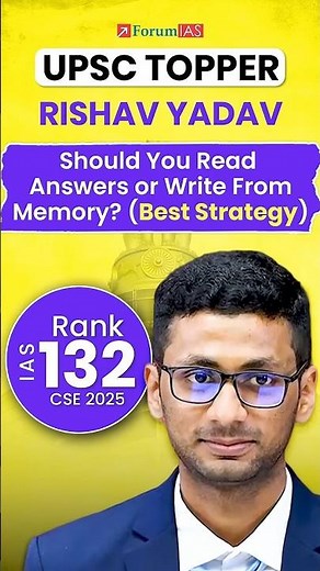 READ OR WRITE? 🤯 The Answer Strategy That Got Rishabh Yadav Rank 132 | #forumias | #upsc