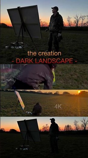 Dark Landscape - Impressionistische Malerei