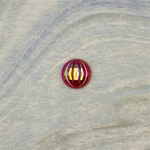 Vintage Red Metallic Faceted Glass Cabochon - Etsy