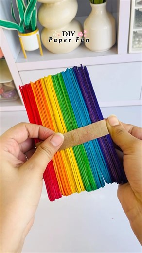 DIY paper fan #diy #craft #viralreels #shorts #aesthetic #trending