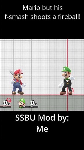 Mario but his f smash shoots a fireball! | SSBU MOD