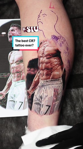 Best CR7 tattoo ever？One last work for all the fans of the Goat⚽️🇵🇹💥✨🐐 #cristianoronaldo #cr7 #cr7fans #cristiano #football #soccer #tattoo #tattootiktok #tattooartist #colortattoo #portraittattoo #realism #realmadrid #manutd #alnassr #portugal #painting #viral #fyp