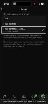 Prevent others from adding you to WhatsApp groups and communities on iPhone