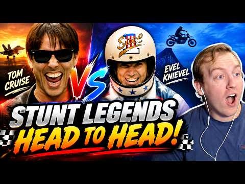 The battle of the stunt performers!! ERB: Tom Cruise vs. Evel Knievel Reaction