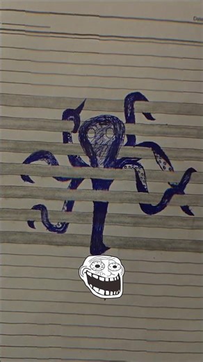 Octopus sketch Troll face Auctopus drawing with pen Octopus realistic drawing #viral#trending#shorts