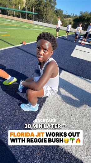 Florida Jit works out with Reggie Bush😂 #workout #training #sprints #footballshorts #comedy