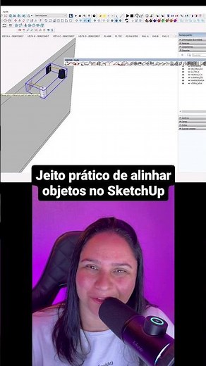 Como alinhar objetos no SketchUp com o 1001 bit #sketchup