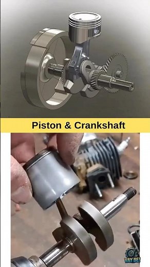 How a Piston & Crankshaft Convert Motion 🔥 #Shorts