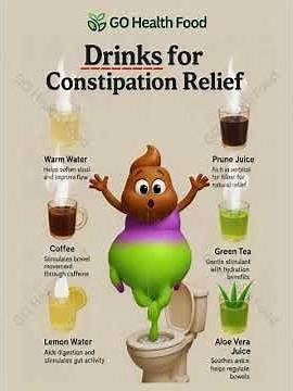 Top 6 Best Drinks for Instant Constipation Relief 🚽 #ConstipationRelief #GutHealth #DigestiveHealth