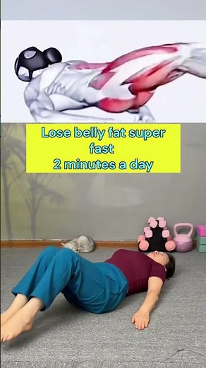 Lose belly fat quickly! 🔥 Just two minutes a day for a flatter stomach. #trending #viral