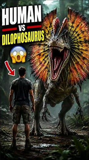 Human vs Dilophosaurus 🦖 Size Comparison #shorts