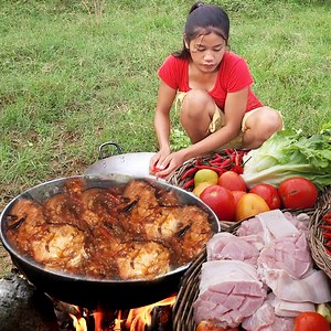 Hello and Welcome to Cooking With Pich. Today we have new video " Pork spicy braised with eggplant for food - Cooking and Eating delicious in jungle " We mostly sharing about Adventure, Camping, Cooking vidoes and others unique cooking skills in the forest. We hopefully you enjoy and support us. Thank you SO MUCH🙏 #yummyfood #cooking #eat #recipes #foodie #deliciousfood #pork | Natural Food in Jungle