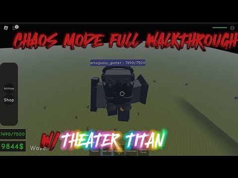 Roblox Combat Noobs Siege Defense - CHAOS MODE FULL WALKTHROUGH W/THEATER TITAN