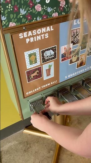 Mini print art vending machine in Louisville, Kentucky at Sunergos #miniprintvendingmachine