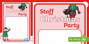 Staff Christmas Party Poster Template