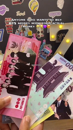 Custom order of BTS CURRENCY 💵 💜😍#fyp #explore #bts #kpopshop #pakistan