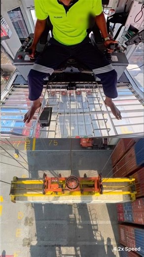 RTG Crane Container Handling Operation #craneoperator