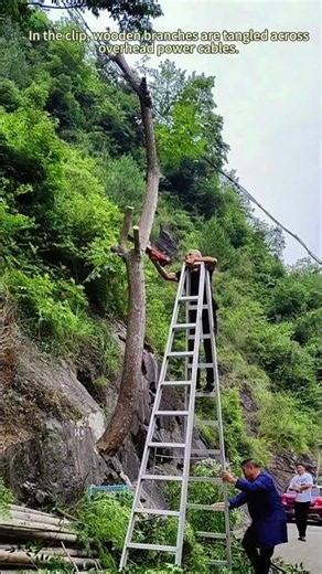 High Voltage Safety Warning Properly Clear Tree D
