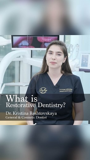 If you have oral health problems, there is a good chance restorative dentistry will be necessary at some point in the future. Restorative dentistry includes fillings, veneers, crowns, bridges, dentures. and dental implants. Our General & Cosmetic Dentist Dr. Kristina explains how restorative dentistry is used to either restore the function of the teeth or/and to restore the appearance of damaged teeth in this video. If you have damaged or decayed teeth, then it is highly recommended that you see