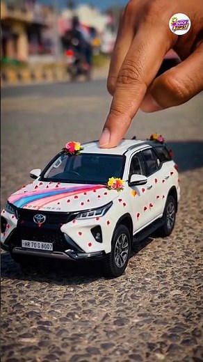 how to make mini fortuner car with cardboard #rccar #scienceproject #shorts