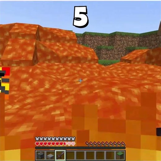 How long can you survive in lava with full netherite armor? #shorts