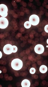 Illustration of virus cells or bacteria molecule under microscope