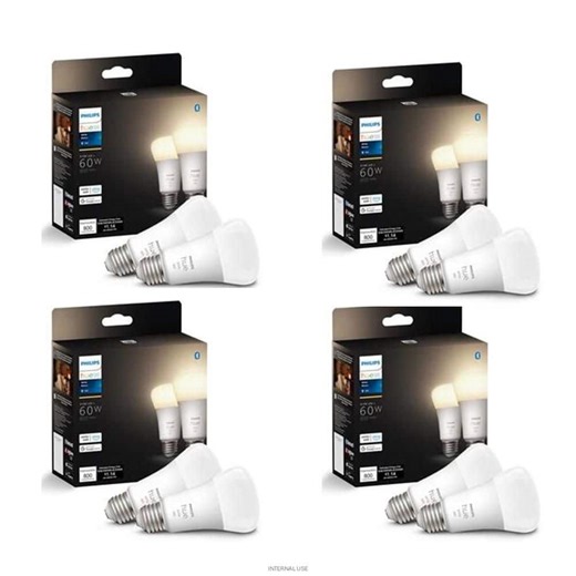 Check The Home Depot's Q&A Before Buying: Philips Hue Soft White 60-Watt Equivalent A19 LED Dimmable Smart Light Bulb 2700K (8 Pack)