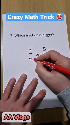 Which FRACTION is BIGGER? #mathematics #tutorialvideo #tutorial #fypシ゚viral #viralreels #viralvideo #followers #everyone #fractionhack #whichFractionisbigger | AA Vlogs