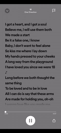 18 One Direction #foryou #lyricsvideo #18 #fypシ #fyp | One Direction Songs