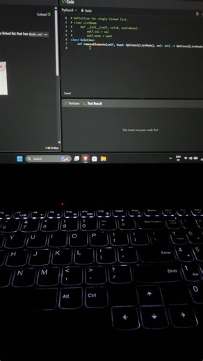 LeetCode Until Job on Instagram: "Day 38 💻 Month 2 • Day 7 Solved two linked list problems today: • #203 – Remove Linked List Elements • #61 – Rotate List Finished the linked list section strong. #leetcodeuntiljob #python #dsa"