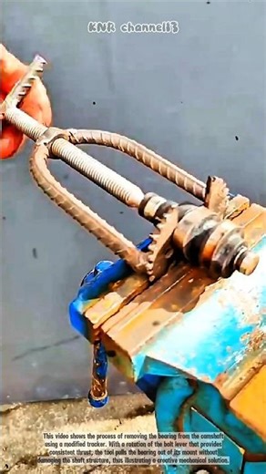 Bearing removal process with modified towing tool#shorts #satisfying #working #welding