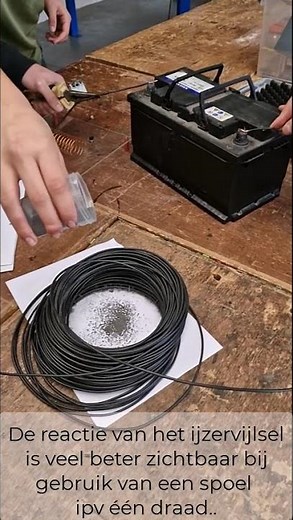 Een magnetisch veld tonen met een spoel